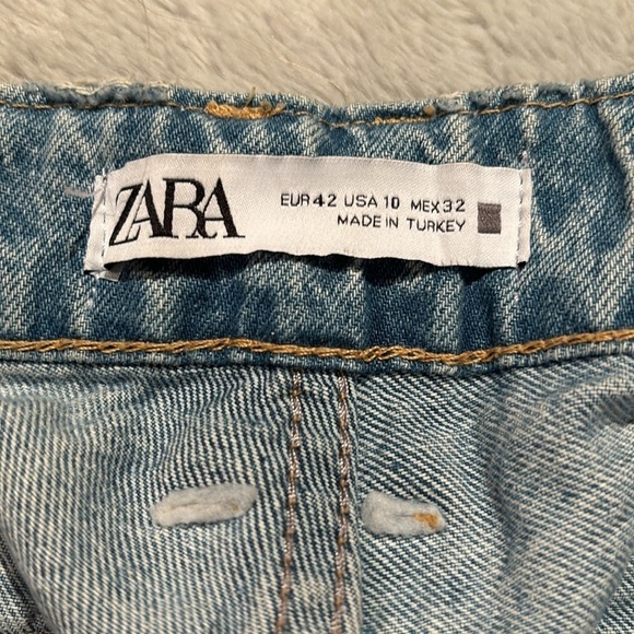 Zara slicks high waisted jeans in 10 light wash - Picture 6 of 7